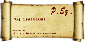 Puj Szalviusz névjegykártya